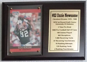 Cleveland Browns Ozzie Newsome Football Card Plaque - Picture 1 of 1
