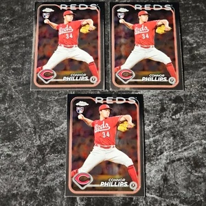 2024 TOPPS CHROME BASEBALL CONNOR PHILLIPS RC BASE 3LOT D1 - Picture 1 of 2