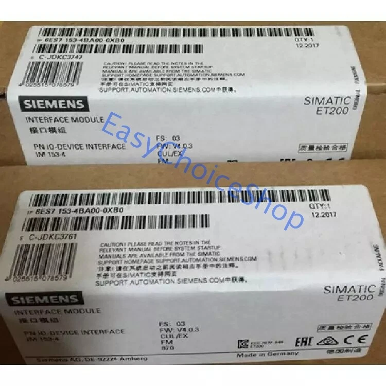 1PCS New Interface Module SIEMENS 6ES7153-4BA00-0XB0 Fast Shipping - Image 1 of 1
