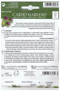 CARDO MARIANO - AROMATICHE E OFFICINALI-FLORAL - BUSTA SEMENT - Picture 1 of 2