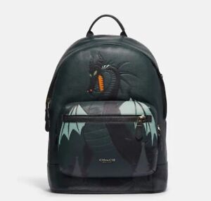 GENUINE Disney X Coach West Backpack With Maleficent Dragon Motif CC043 Villains