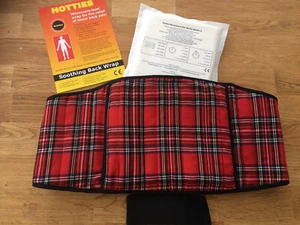 Hotties Red Tartan Backwrap Microwaveable Heat Wrap Lower Back Pain - Picture 1 of 6