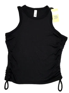 All in Motion Women's Size S Black Side Cinch Ribbed Tank Top - Picture 1 of 7