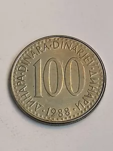 Jugoslawien 100 Dinar 1988 #248 - Bild 1 von 2