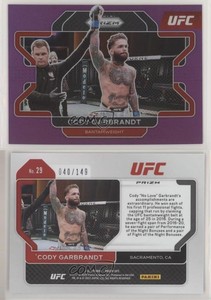 2022 Panini Prizm UFC Purple Prizm /149 Cody Garbrandt #29