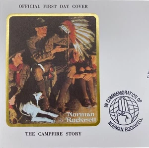 Norman Rockwell The Campfire Story Official First Day Cover 1979 - Picture 1 of 7
