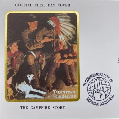 Norman Rockwell The Campfire Story Official First Day Cover 1979 - Image 1 of 4