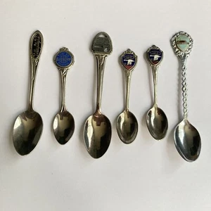 Vintage Sammlerstück Souvenir Reiselöffel North Dakota USA Tourist 6 Stück - Bild 1 von 8