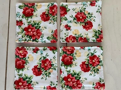 4 posavasos mujer pionera. Diseño floral vintage hecho a mano Foto 1 de 4