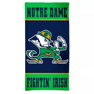 NOTRE DAME FIGHTING IRISH 30"X60" SPECTRA BEACH TOWEL NEW WINCRAFT ☘️ - Picture 1 of 1