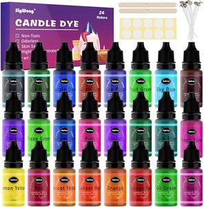Candle Dye - 24 Colors Liquid Candle Making Dye for DIY Candle Making Supplies K - Picture 1 of 12