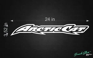 Arctic Cat Logo / 24" Vinyl Decal SNOWMOBILE / ATV / UTV / TRAILER / Graphic - Imagen 1 de 8