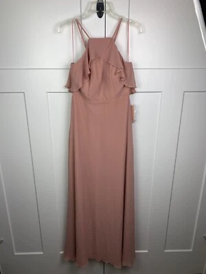 NUEVO CON ETIQUETAS Birdy Grey PEQUEÑO JULES VESTIDO DE DAMA DE HONOR GASA ROSA POLVORIENTA Foto 1 de 4