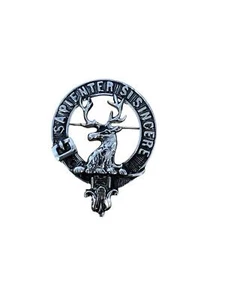 Davidson Clan Crest Pewter Cap Badge Brooch - Picture 1 of 1