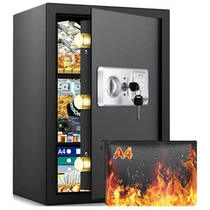 Mejasg 70L Safe Tresor Feuerfest mit Feuerfeste Dokumententasche&2 - Bild 1 von 9