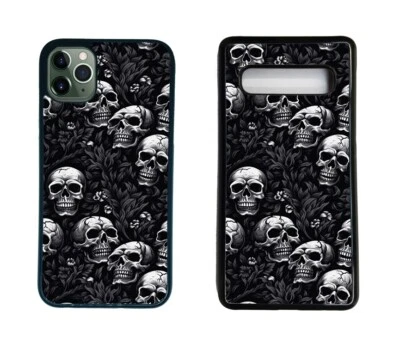 Phone Case Skull Pattern for Samsung S A For Apple iPhone TPU Rubber sided - Image 1 of 3