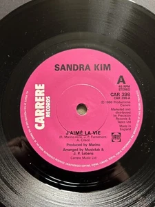 Sandra Kim J'Aime La Vie UK 7" Vinyl Record Single 1986 CAR398 Carrere 45 - Picture 1 of 4