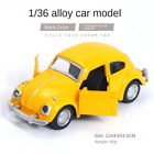 Alloy Car Model Beetle Vintage Car Door Opening Force Children's Toy Yellow