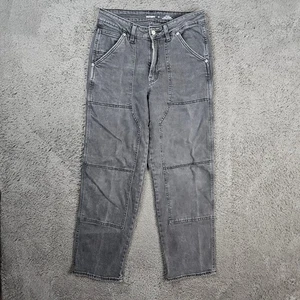 Old Navy High Rise O.G. Lockere graue Carpenter Damenjeans mit doppeltem Knie Größe 10 - Bild 1 von 9