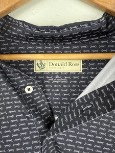 Donald Ross Sportswear Navy Golf Polo Bone Fishing Men's Size XL comfortable fit - Picture 1 of 8