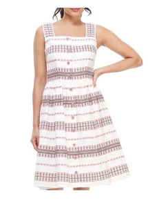 GAL MEETS GLAM Ashton rosa gestreiftes ärmelloses Kleid - Größe 4 - Bild 1 von 9