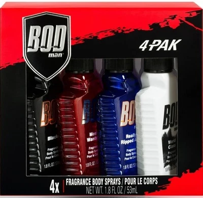 Bod Man 4 Pack Black, Really Ripped Abs, Most Wanted & Fresh Blue Musk, 1.8 oz - Image 1 of 4
