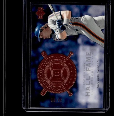 Salón de la Fama Upper Deck 2005 #CO-GC2 Gary Carter Cooperstown Llamando #/50 Foto 1 de 2