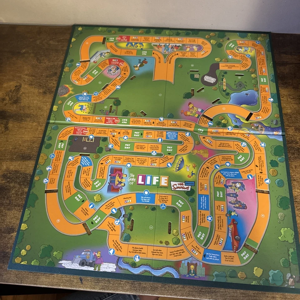 The Game of LIFE The Simpsons Edition Board Game Replacement Parts-board - Image 1 of 1