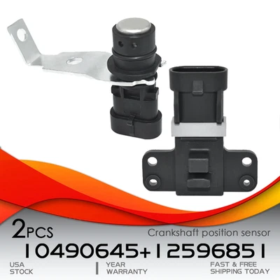 2x Cam/Crankshaft Position Sensor 10490645+12596851 for Chevy K1500 Suburban GMC - Image 1 of 4