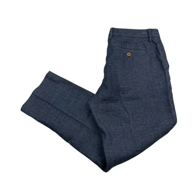 Pantalones chinos Tommy Bahama para hombre mezcla de lino frente plano azul marino espiga • 35x32 Foto 1 de 4