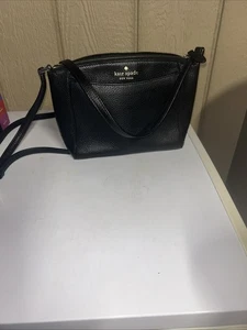 Borsa a tracolla KATE SPADE $279 Monica piccola pelle nera ciottoli autentica - Foto 1 di 6