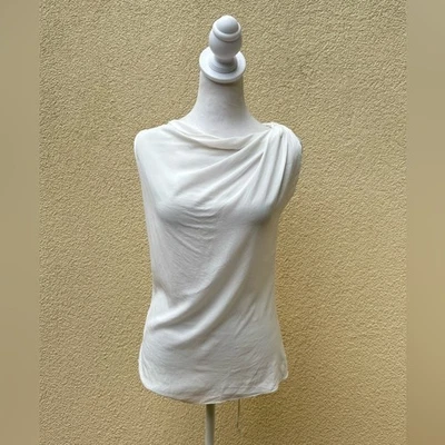 Blusa Leon Max branca sem mangas viscose - Imagem 1 de 4