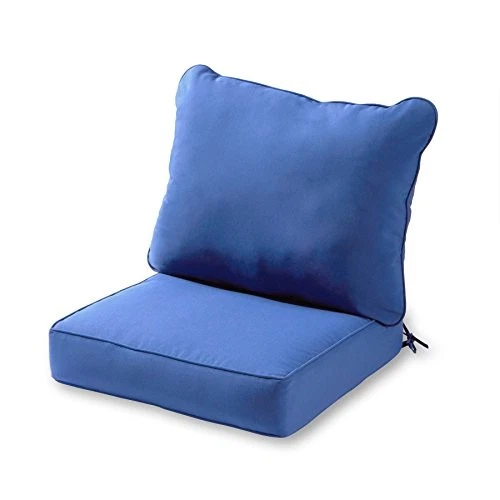 Greendale Home Fashions 2-piece Outdoor Deep Seat Cushion Set Blue