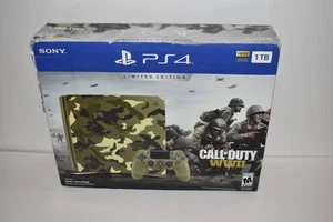 PS4 WWII Call Of Duty Green Camo Gaming Console Controller Original Box (UKQ37) - Picture 1 of 12