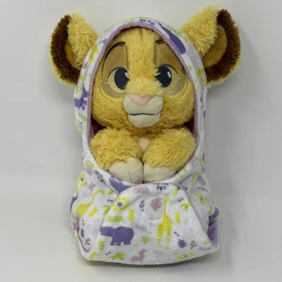Disney Parks Disney Babies Simba Lion King Plush with Blanket Swaddle Pouch 10" - Image 1 of 4