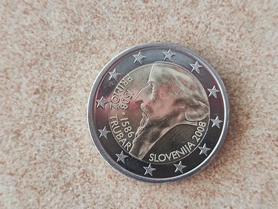 2 euro commémorative Slovénie Trubar 2008 - Photo 1/3
