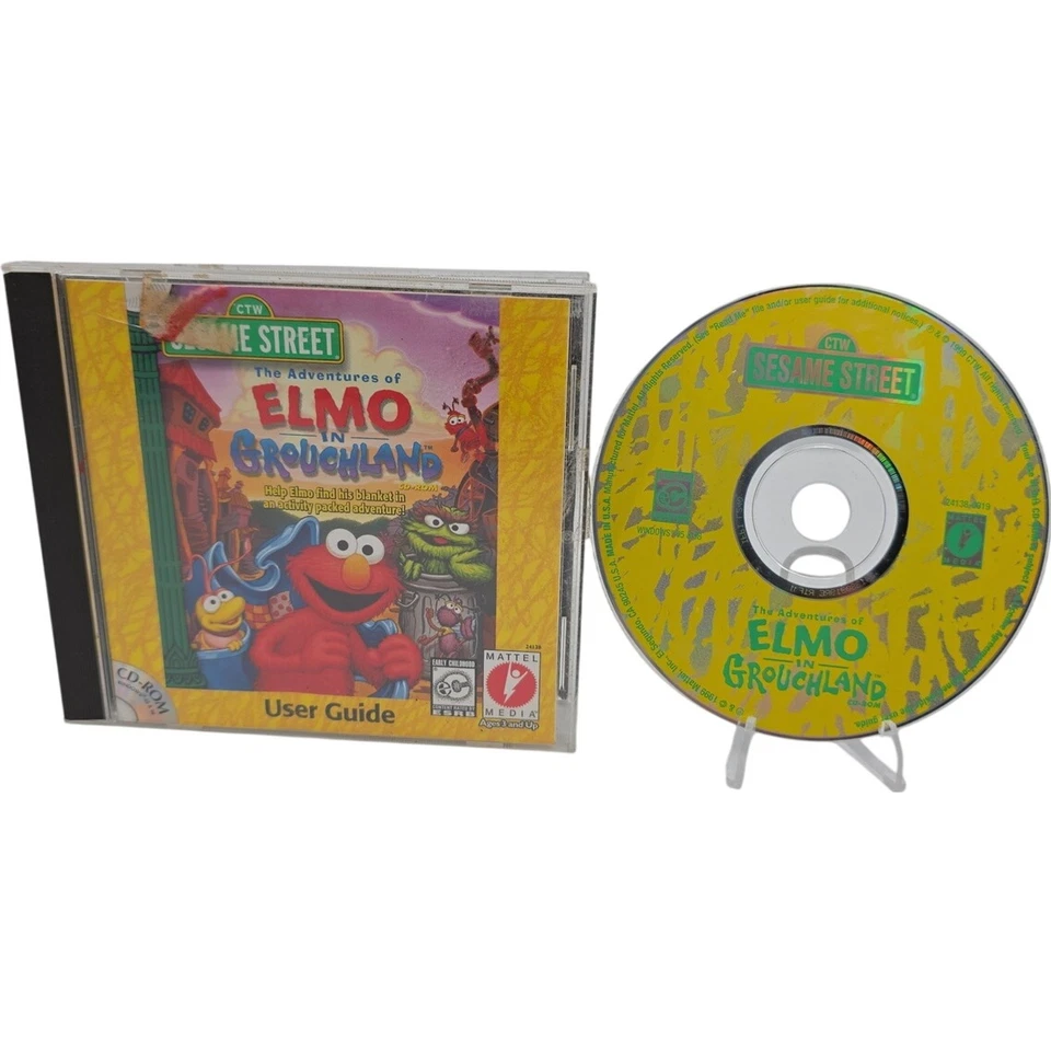 Sesame Street The Adventures of Elmo in Grouchland Mattel PC CD ROM Game 1999 - Image 1 of 4