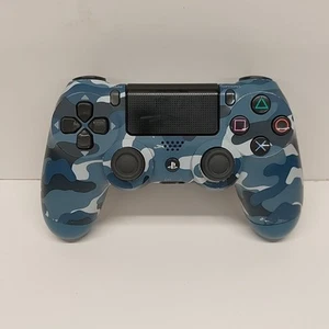 Sony PlayStation 4 PS4 Dualshock Controller CUH-ZCT2U Blue Camo Tested #017 - Picture 1 of 6