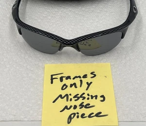 Oakley Flak JACKET CARBON Sunglasses Frames Only *MISSING ONE NOSE PIECE* - Picture 1 of 11