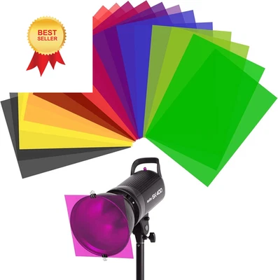 Paquete de 20 filtros de luz de gel corrector de color, filtro de color transparente 20  Foto 1 de 4