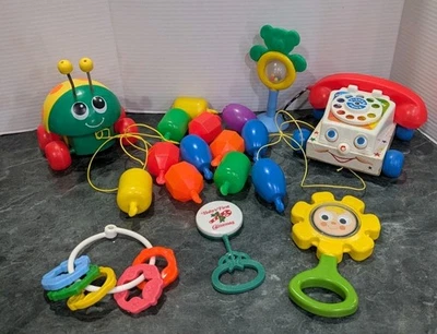 Lote de Juguetes para Bebés de Colección Fisher Price Price Price Price Price Price Price Price Primer Año Sonajero Den Foto 1 de 4