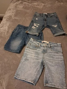 Denim Bermuda Shorts Bundle Of 3 Kids Boys Size 10, Signature Levi's Abercrombie - Picture 1 of 11