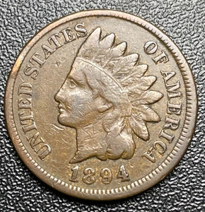 1894 Indian Head Cent * Teilweise FREIHEIT * - Bild 1 von 4