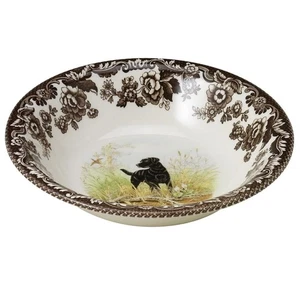 Spode Woodland Ascot Cereal Bowl, Black Labrador, 8” | Perfect for Oatmeal, S... - Picture 1 of 2