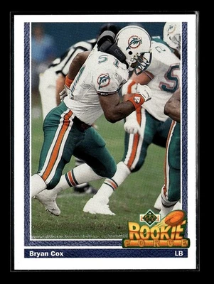 1991 Upper Deck - Bryan Cox #607 (RC) - Image 1 of 2