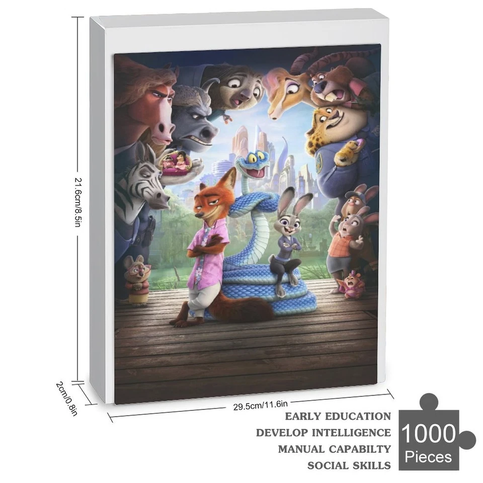 Zootopia 2 Jigsaw Puzzle 1000 Pieces Stress Relief Gift for Adults Home Decor - Image 1 of 1