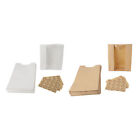 50PCS Bread Bag Kraft Paper Baked Food Packaging Bag With 60x Stickers Set ▷