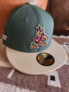 Arizona Coyotes Utah HC New Era 59Fifty Green/Tan Fitted Kachina Hat Size 7 1/8 - Picture 1 of 8