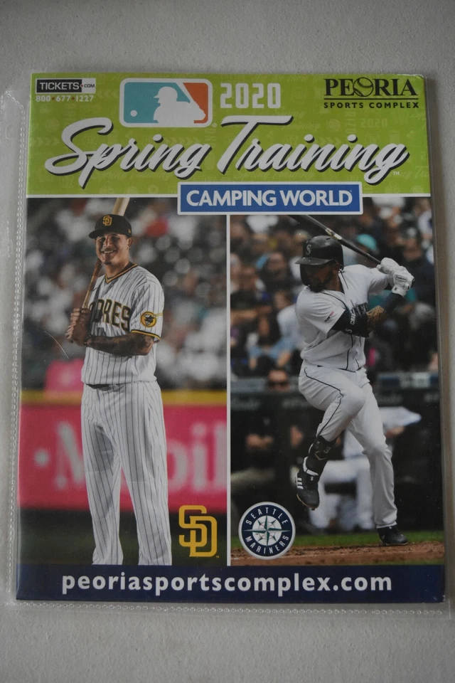 2020 SEATTLE MARINES SAN DIEGO PADRES Spring Training scorecard  - Image 1 of 1