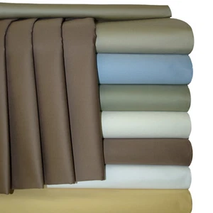 1000 Thread Count 100% Egyptian Cotton Solid Bed Sheet Set 15 COLORS / 6 SIZES - Picture 1 of 16